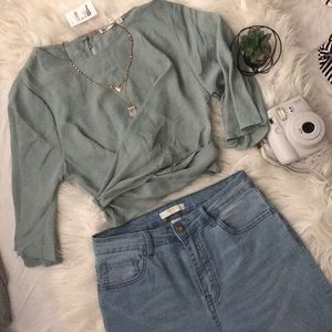 • Charlotte Russe Mint Blue Blouse •